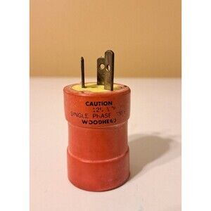 Woodhead Single Phase Only 125 Volt Female to Male Plug